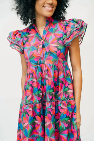 Marie By Victoria Dunn - Desiree Poinsettia Maxi Dress