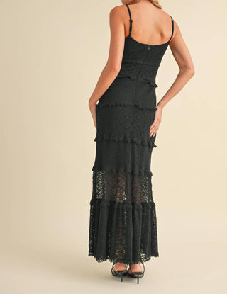 Klesis - Gracia Tiered Ruffled Lace Maxi Dress