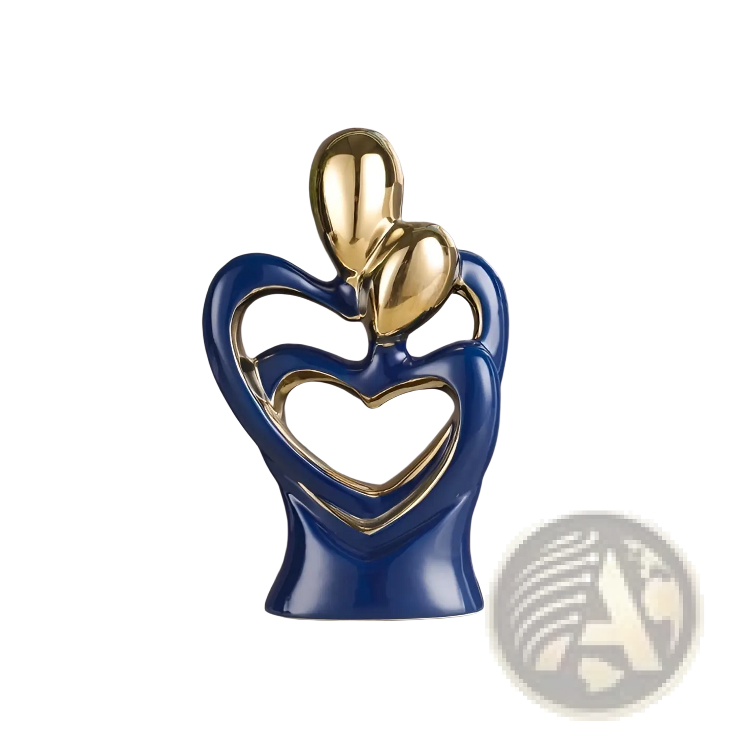 Abstract Heart Ceramic Figurine Modern Home Decor