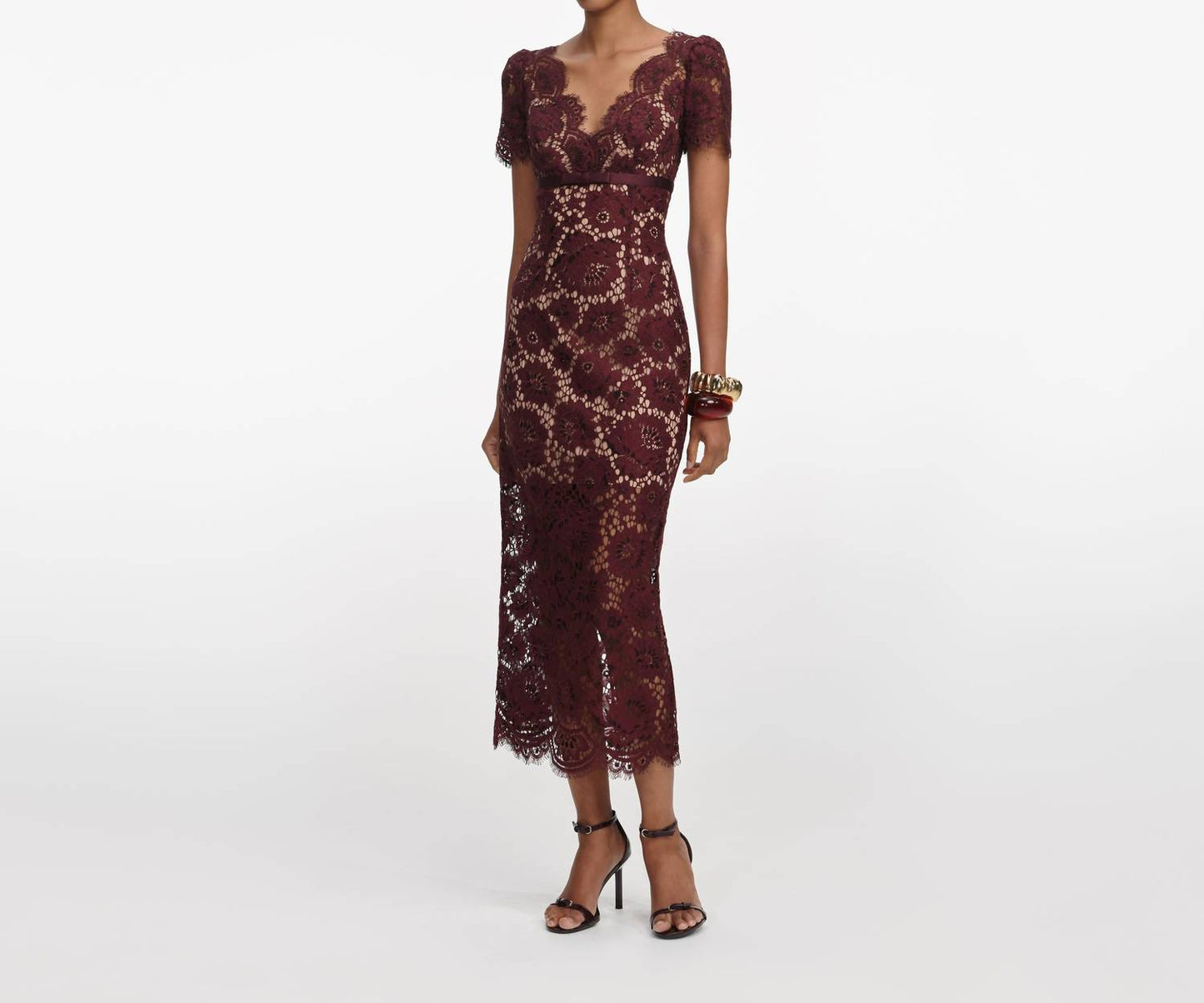 Self-Portrait - Floral Lace Midi Dress