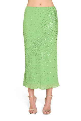 Amanda Uprichard - Noella Sequin Chiffon Bias Skirt