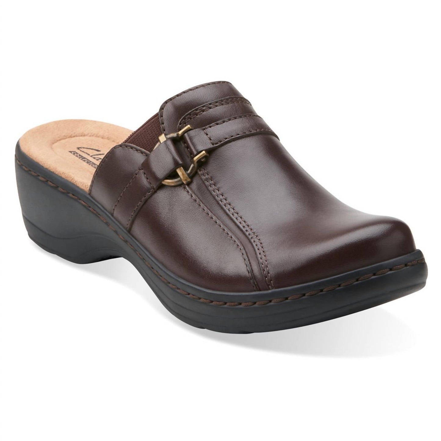 Clarks - Women Hayla Marina Leather Mules Slip On Shoes