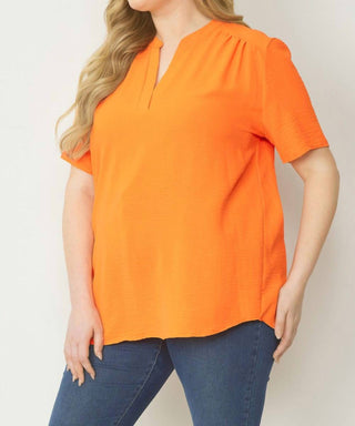 Entro - Short Sleeve V-neck Top
