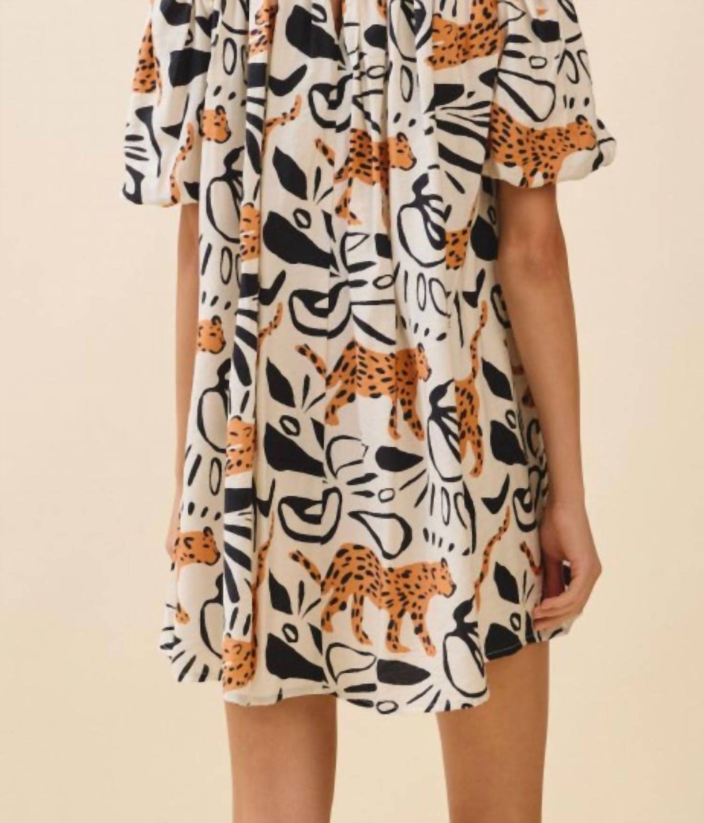 Tcec - Puff Sleeve Swing Dress