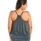 Always For Me - Plus Size Luxury Racerback Tankini Top with Matching Tankini Bottom