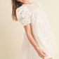 &Merci - Floral Eyelet Puff Sleeve Mini Dress