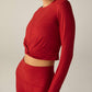 Beyond Yoga - Featherweight Center Stage Cropped Long Sleeve Pullover
