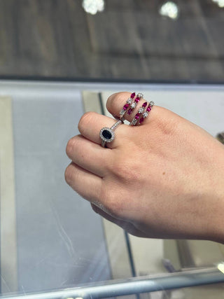 Normani - Women's Oval Sapphire & Diamond Halo Ring