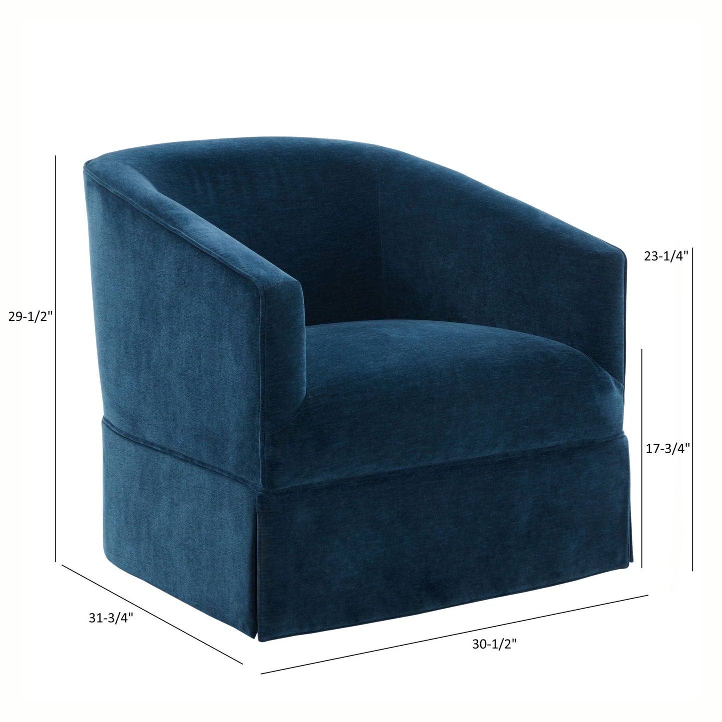 Elm Skirted Swivel Chair