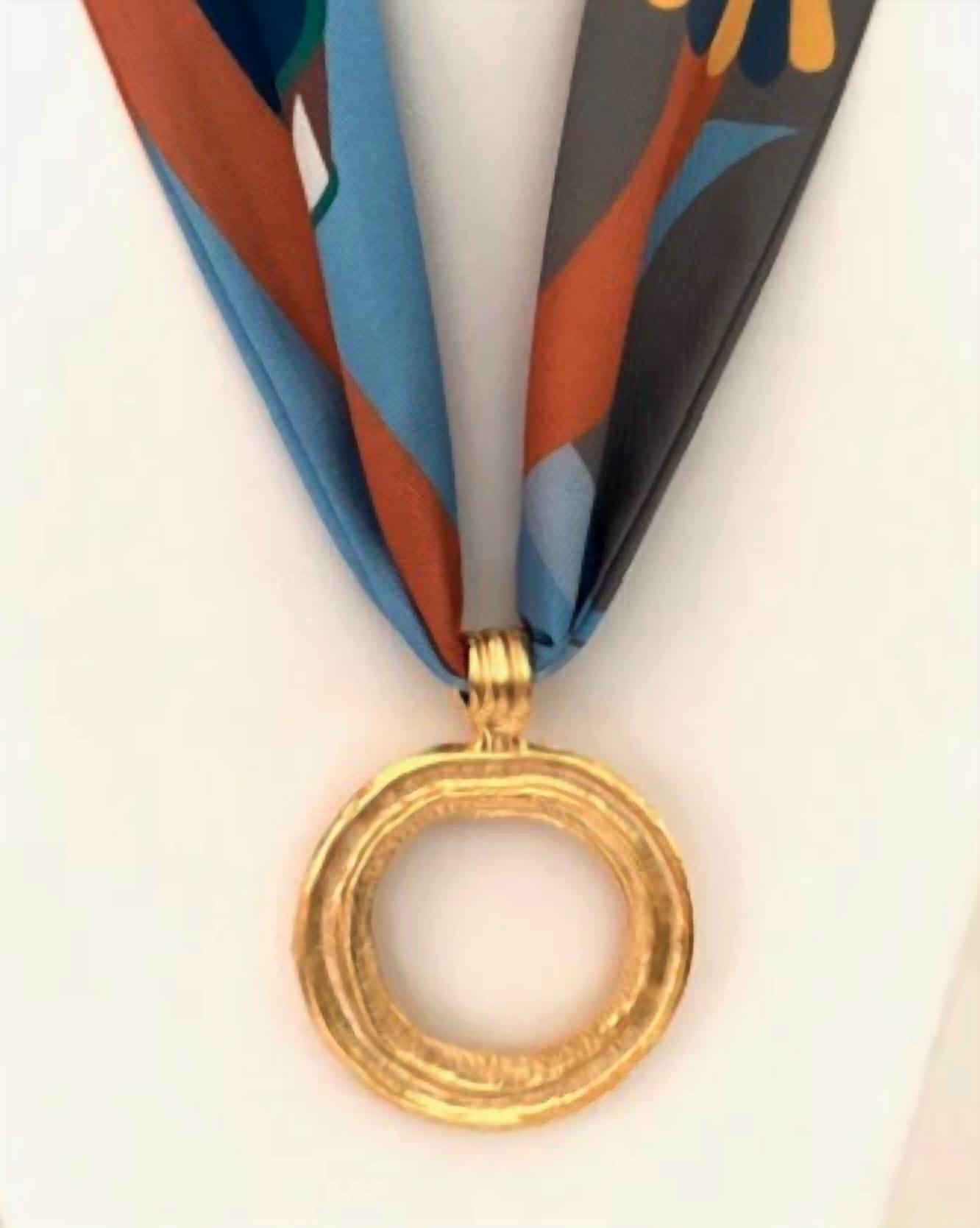 Knotty Bling - Women's Scarf Charm Necklace