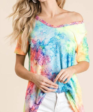 Bibi - Neon Tie Dye Top