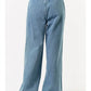 Lalavon - Straight Front Two Pocket Leg Long Denim