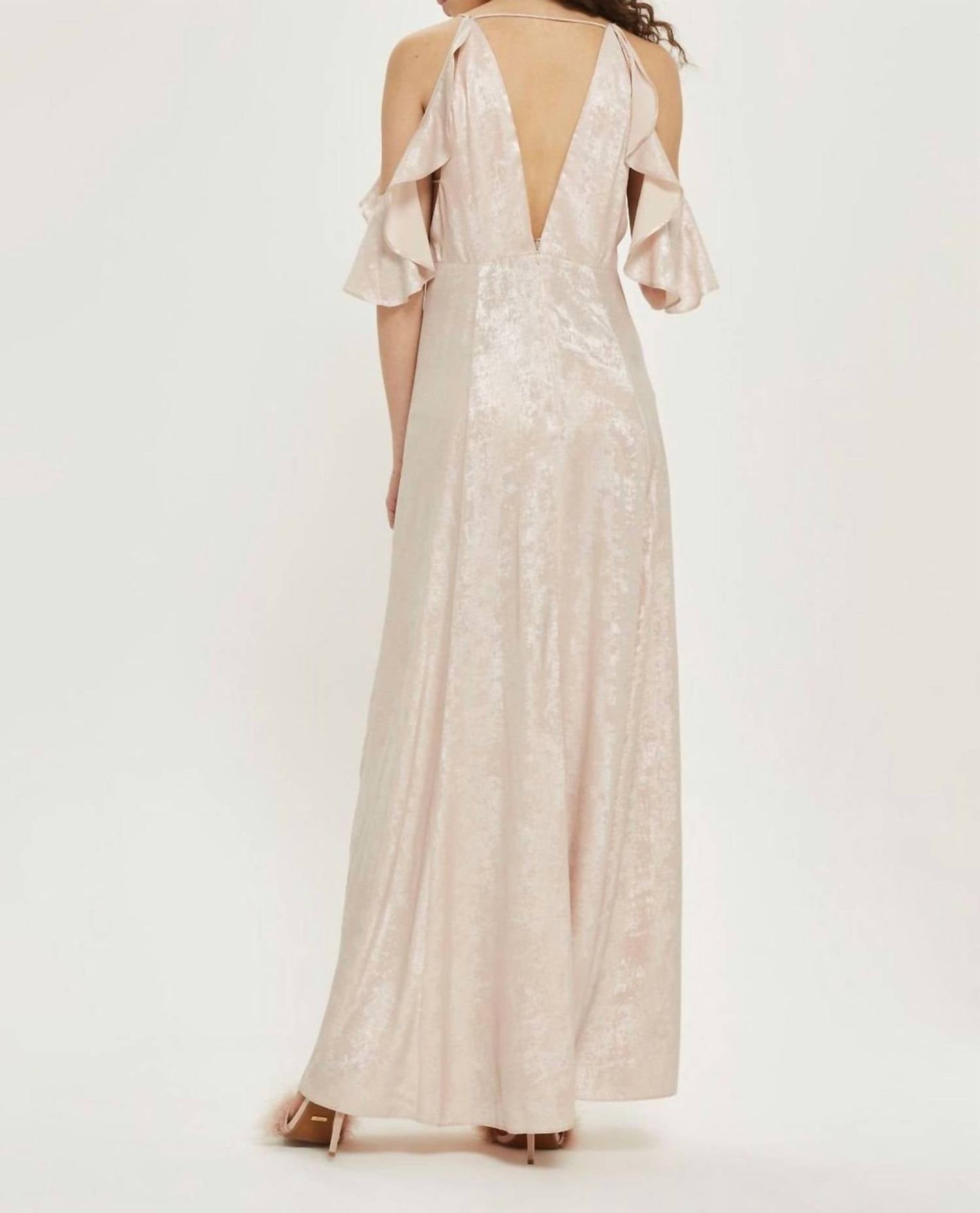Topshop - Shimmer Foil Maxi Dress