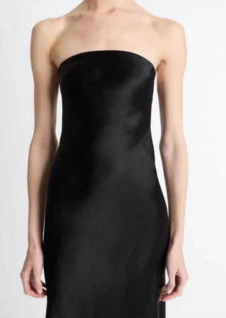 Vince - Satin Strapless Maxi Dress