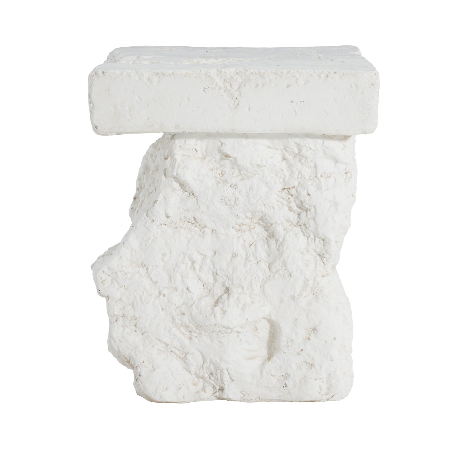 Talia Outdoor Patio Modern Artistry MGO Side Table, White