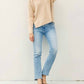 Be Cool - Relaxed V-neck Sweater With Center Seam