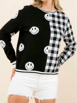 Thml - Smiley/checkered Sweater