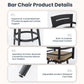 Modern Outdoor 2-Piece Swivel Bar Chairs