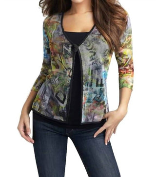 Angel - Women's Collage One-button Cardigan