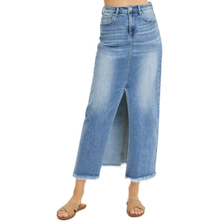 Risen - Midi-Maxi Denim Skirt