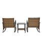 3pcs Rocking Rattan Set - Grey
