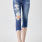 Risen - High-Rise Distressed Capri
