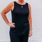 A La Carte - Boat Neck Sleeveless Knit Tunic