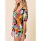 Lovely Melody - Colorful Floral Hi-Lo Top