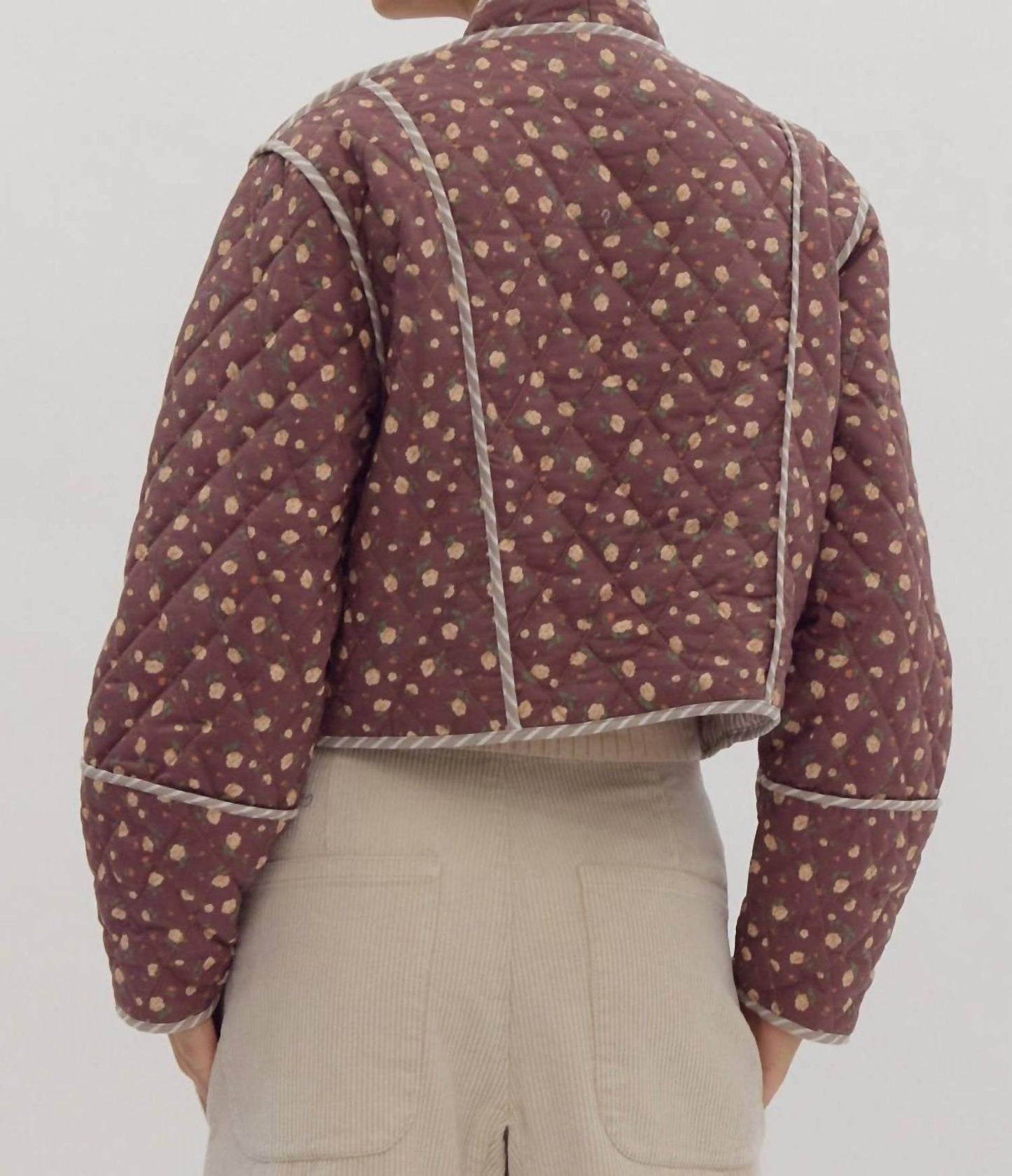 Entro - This Means Everything Floral Quilted Jacket