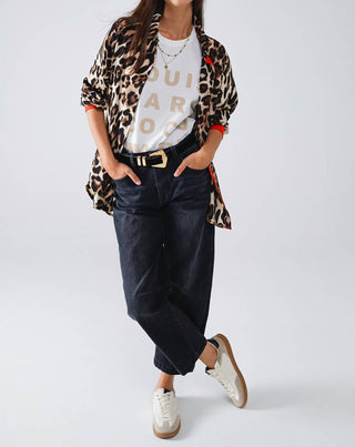 Q2 - Animal Print Button Shirt