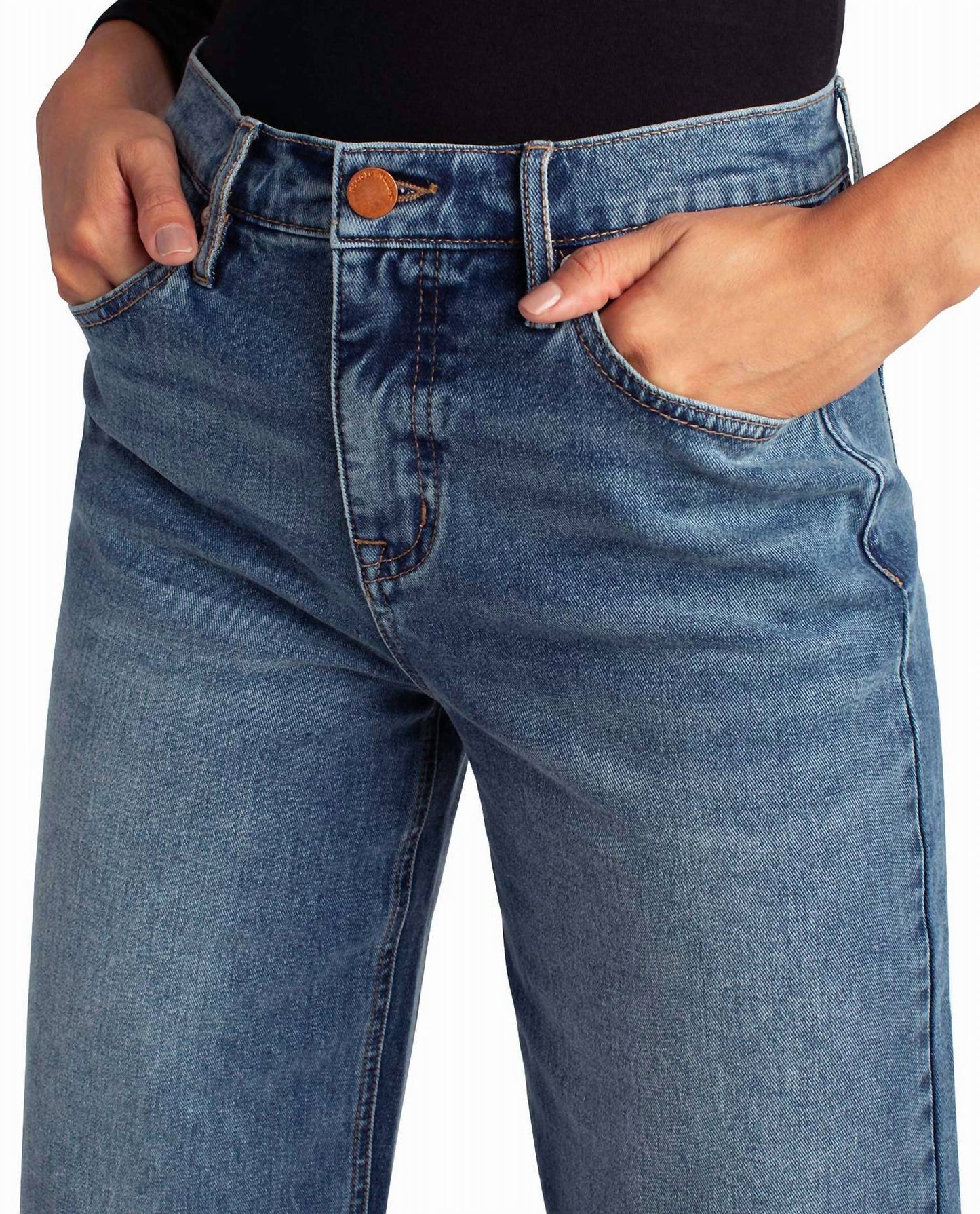 Nicole Miller - Hudson Yards Mid Rise Wide Leg Jean