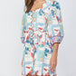 Fate - Tropical Print Scallop Mini Dress