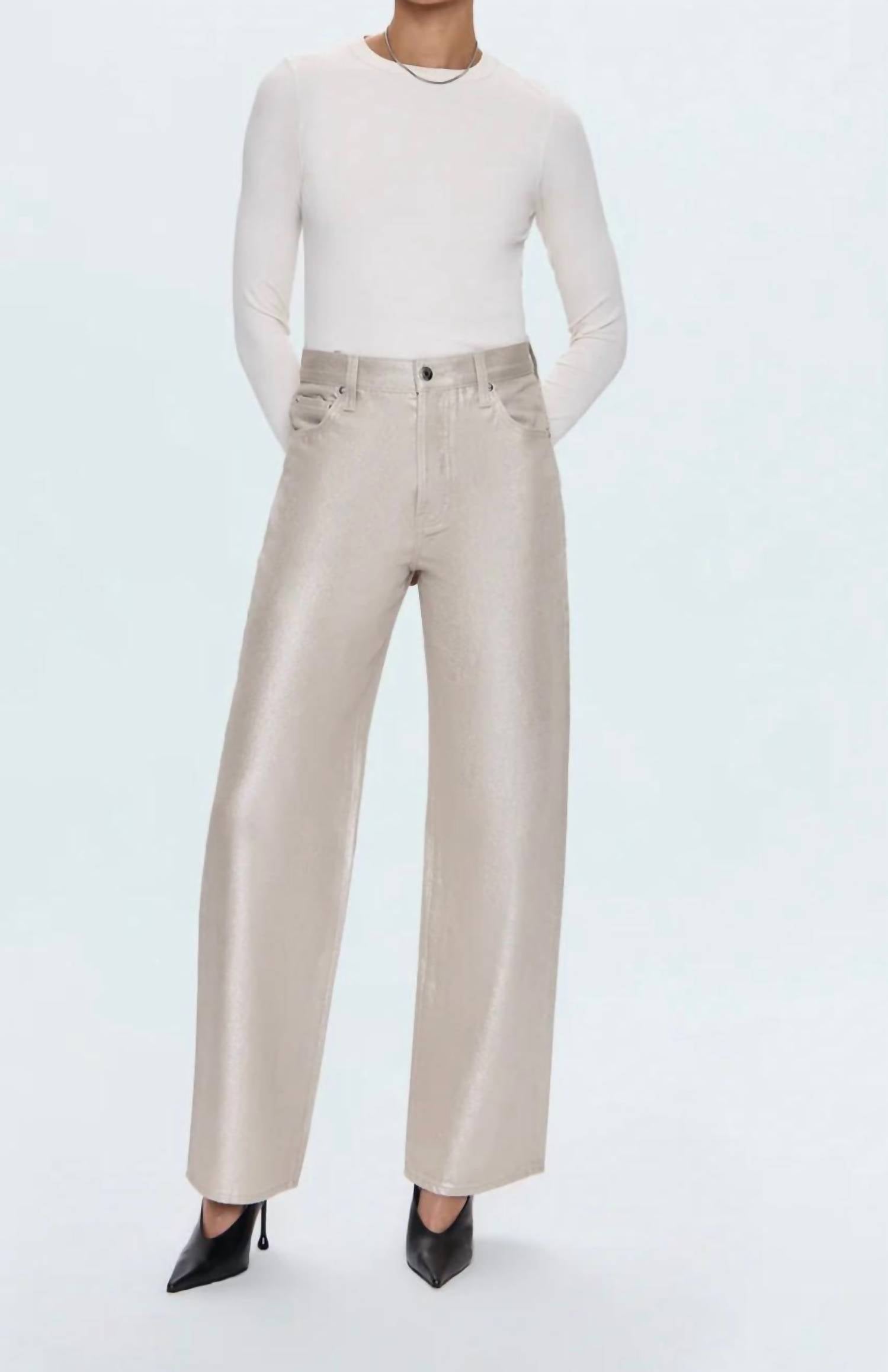 Pistola - Tate High Rise Bowed Wide Leg Jean