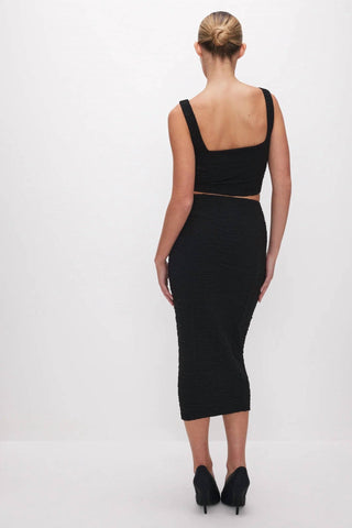 Good American - Ruched Midi Skirt