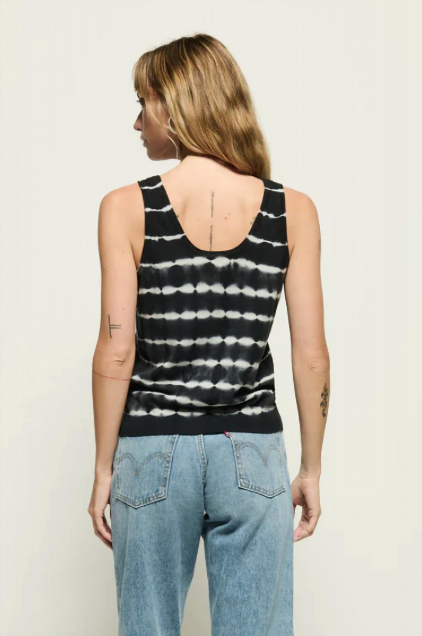 Nation Ltd - Sienna Tie Dye Stripe Tank