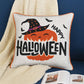 Embroidered Halloween Pumpkin Accent Pillow