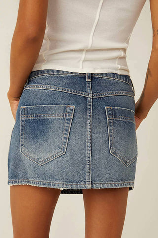 Free People - Wynne Denim Mini Skirt