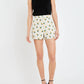 2.7 August Apparel - Daisy Embroidered Linen Shorts