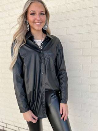 Entro - Playing For Keeps Pleather Top