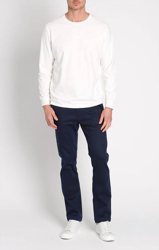 Jachs New York - Bryant Long Sleeve Sueded Cotton Crewneck Shirt