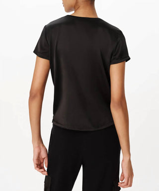 Atm - Stretch Charmeuse V-neck Tee