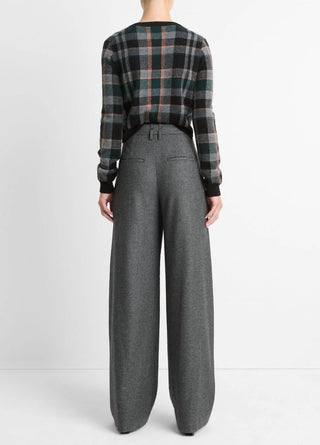 Vince - High Waisted Microcheck Trouser