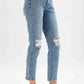 Judy Blue - High Waist Rhinestone Embellished Slim Denim Jeans