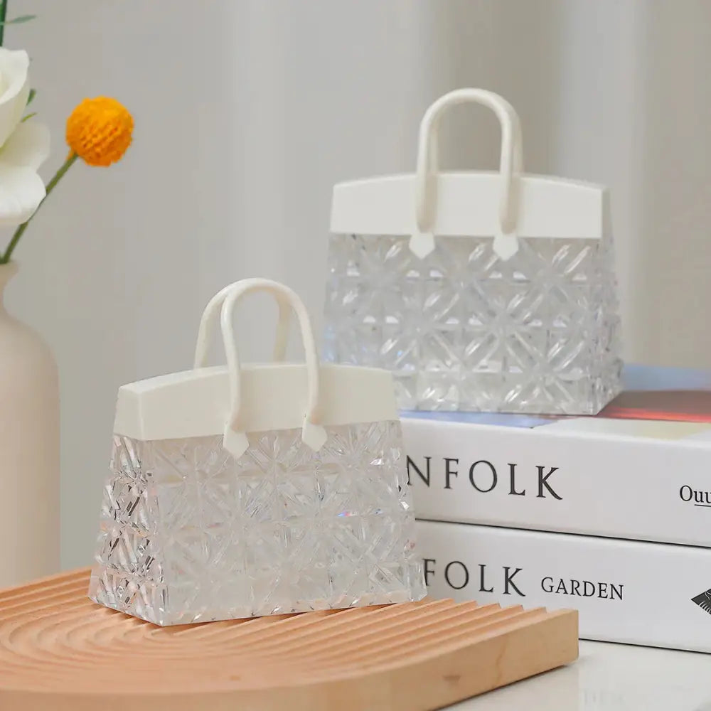 Crystal Acrylic Handbag Night Lamp with Warm Led Glow