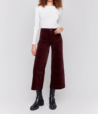 Charlie B - Corduroy Front Patch Pocket Flare Leg Pant