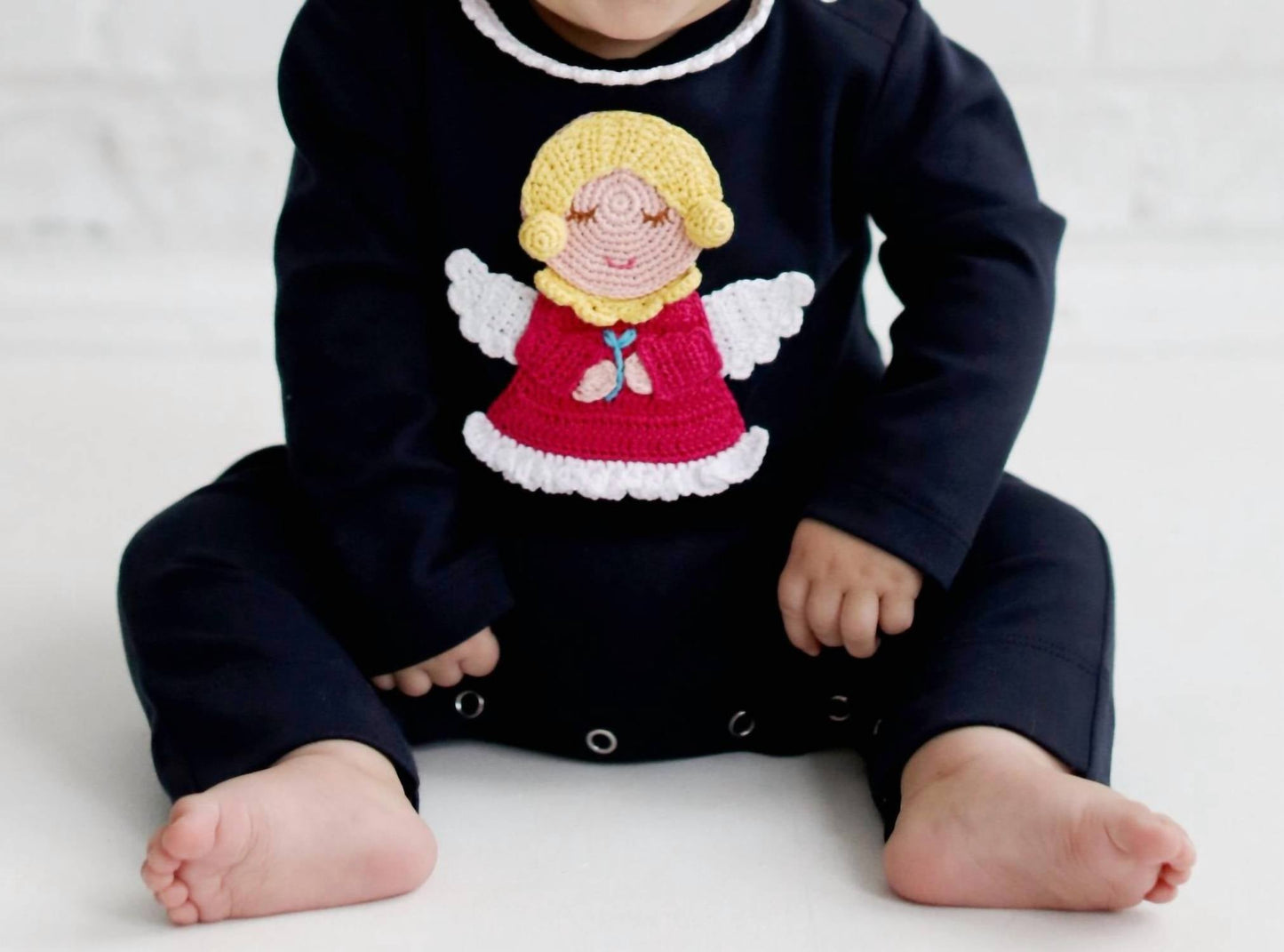 Lemon Loves Layette - Newborn And Baby Girls Guardian Angel Romper