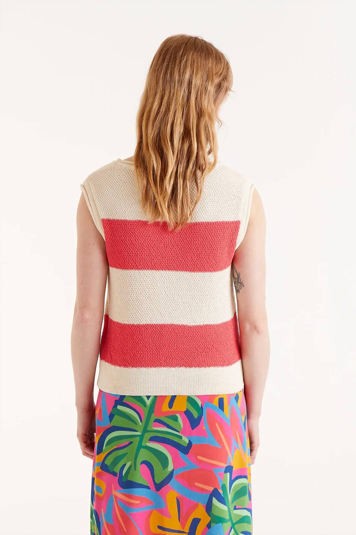 Compania Fantastica - KNIT SLEEVELESS STRIPE TOP