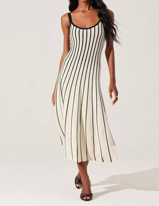 Astr - Irecia Stripe Sweater Midi Dress