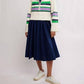 Free People - Striped Greta Half Zip Sweater