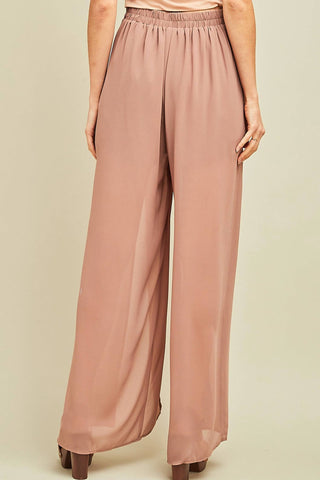 Entro - Solid Slit Maxi Pants